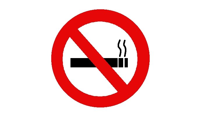 Sinal de proibido fumar, desprezado pelo Homem do Cigarro Infinito